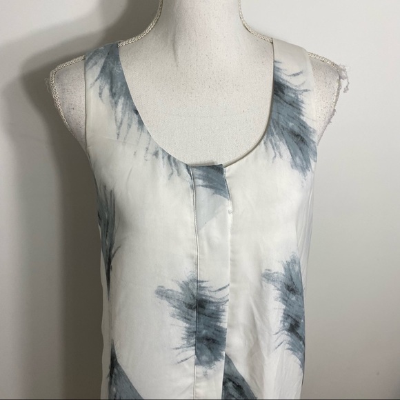 Lilla P Button Down Tunic XS Sleeveless Feather - Picture 3 of 9